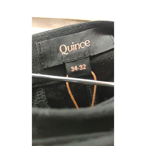Quince Men Ultra-Stretch 24/7 Smart Chinos - Athletic Tapered Black Pants 34X32 - Picture 3 of 3